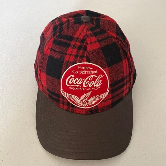 COCA COLA PLAID Red/Black Hat - Picture 1 of 5